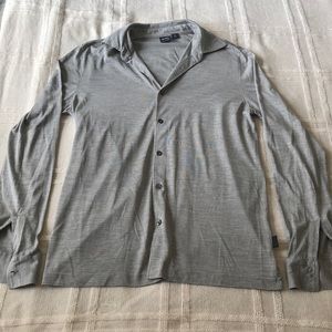 Hugo Boss Gray Long Sleeve Collared Button Shirt
